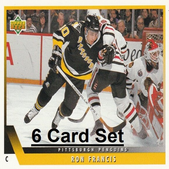 Ron Francis Pittsburgh Penguins NHL Hockey Card Collection - 6 Card Set - Picture 1 of 7